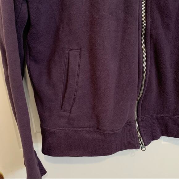 Columbia Purple High Neck Full Zip Cotton Blend Jacket Size Medium - Picture 2 of 8